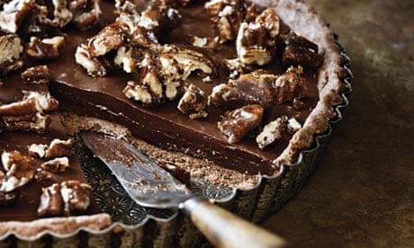 Chocolate and pecan tart