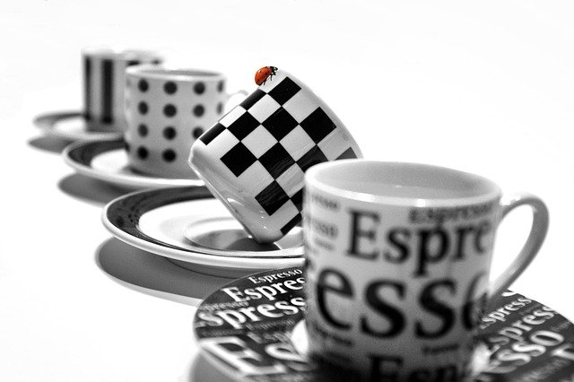 assorted espresso cups