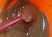 Melting chocolate in a plastic bowl