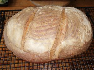 a loaf of sourdough bread